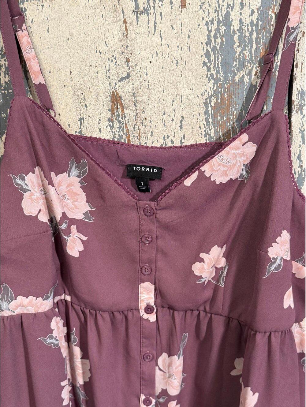 Torrid Georgette Babydoll Cami women’s size 1 1X - Picture 5 of 6